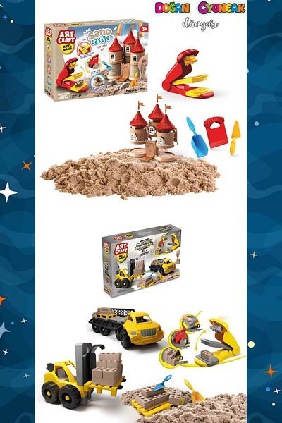 Doğan Oyuncak Dünyası Art Sand Play Sand Mega Set - 2 Pack - Kinetic Sand Set - Sand Set - Non-Drying Kinetic Sand - Sand/5