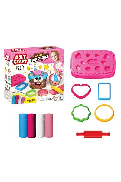 Doğan Oyuncak Dünyası Birthday Dough Set (200 Gr.) - Play Dough Set - Dough Sets - Dough Molds