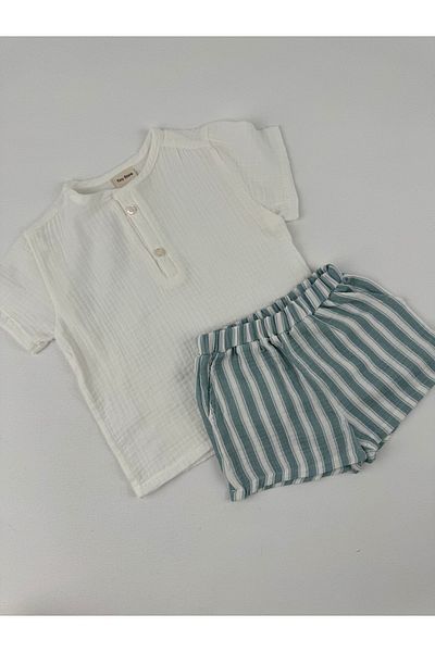 Tiny Boy's Striped Shorts Suit