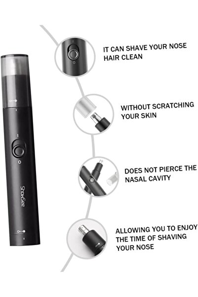 NEVARSA Burun Ve Kulak Kılı Tenizleme Mini Elektrikli Çıkarılabilir ve Yıkanabilir