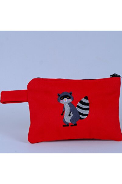 Wings Of Simurg Embroidered Boutique-raccoon Hand Wallet / Bag Organizer