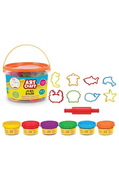 Doğan Oyuncak Dünyası Big Bucket Dough Set - Play Dough Set - Dough Sets - Dough Molds