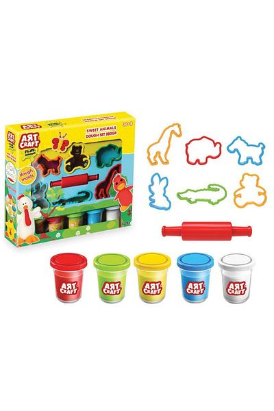Doğan Oyuncak Dünyası Cute Animals Dough Set - Play Dough Set - Dough Sets - Dough Molds
