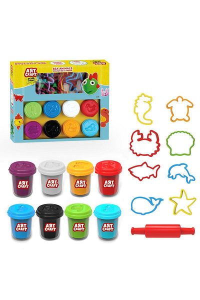 Doğan Oyuncak Dünyası Sea Animals Dough Set - Play Dough Set - Dough Sets - Dough Molds