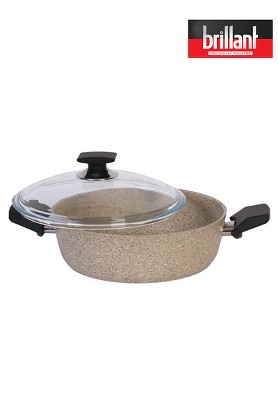 Brillant Luxury Granite 26 cm Pilaf Karnıyarık Pot Fireproof Non-Stick Pot