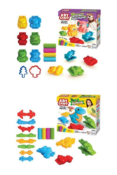 Doğan Oyuncak Dünyası Art Craft Play Dough Mega Set - 14 Pack - Play Dough Set - Dough Set - Dough Molds
