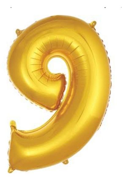 ikm balon 9 Number foil balloon 16 inch 36cm