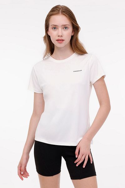 lumberjack WB PES C NECK 11CT123 4PR Ekru Kadın Kısa Kol T-Shirt