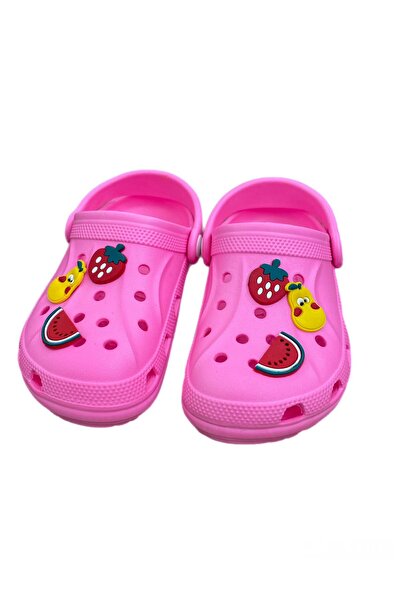 alpmodel Pink Emoji Figured Girl's Non-Slip Soft Sole Slippers