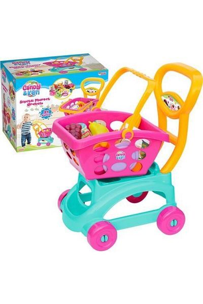 DEDE Toy Market Cart Candy Model with Basket