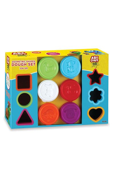 Doğan Oyuncak Dünyası Geometric Shapes Dough Set (336 Gr.) - Play Dough Set - Dough Sets - Dough Molds