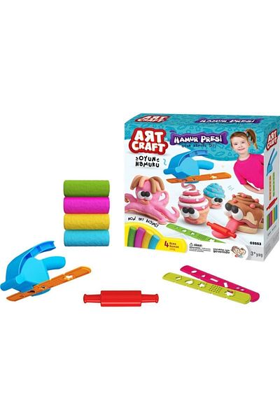 Doğan Oyuncak Dünyası Hand Press Dough Set (200 Gr.) - Play Dough Set - Dough Sets - Dough Molds