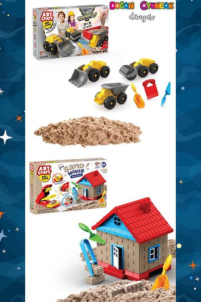 Doğan Oyuncak Dünyası Art Sand Play Sand Mega Set - 2 Pack - Kinetic Sand Set - Sand Set - Non-Drying Kinetic Sand - Sand/5