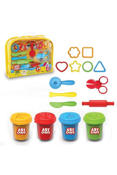 Doğan Oyuncak Dünyası Geometric Bag Dough Set - Play Dough Set - Dough Sets - Dough Molds