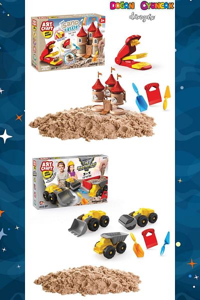 Doğan Oyuncak Dünyası Art Sand Play Sand Mega Set - 2 Pack - Kinetic Sand Set - Sand Set - Non-Drying Kinetic Sand - Sand/5
