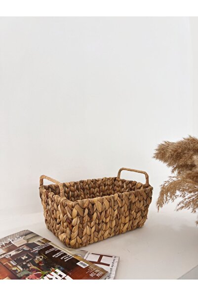 KaiHome سلة مستطيلة من الخوص بمقبض - منظم
