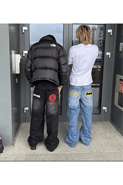 Gofeel Spider-Man & Batman Detail Baggy Washable Jean