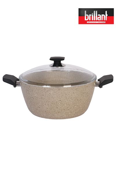 Brillant Luxury Granite Deep Pot 26 cm Fireproof Non-Stick Pot
