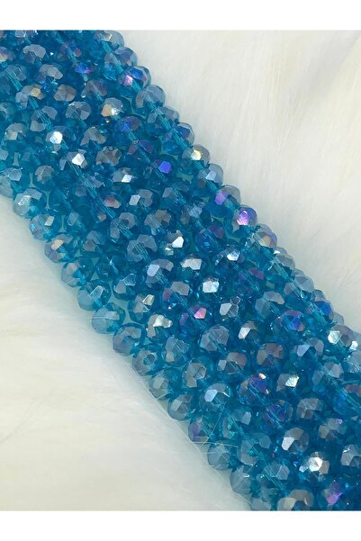 Caglar Accessories 8 مم أزرق فاتح شفاف 20 خيط (يستخدم في صنع الملحقات والحقيبة)