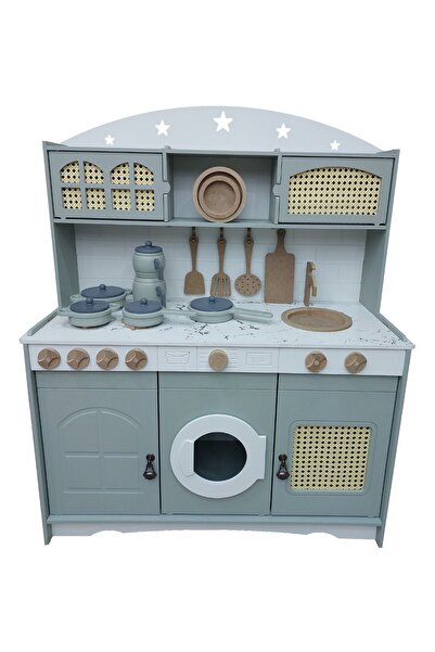 Hedef Yeşil Oyuncak Mutfak Ve Çaydanlık Tencere Tava Seti ( 1 Led )