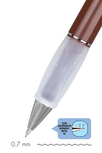 Serve Versatil Kalem (Mekanik Kurşun Kalem) Deep 0.7 Mm Toprak Kahverengi Sv-Deep-07-Khv