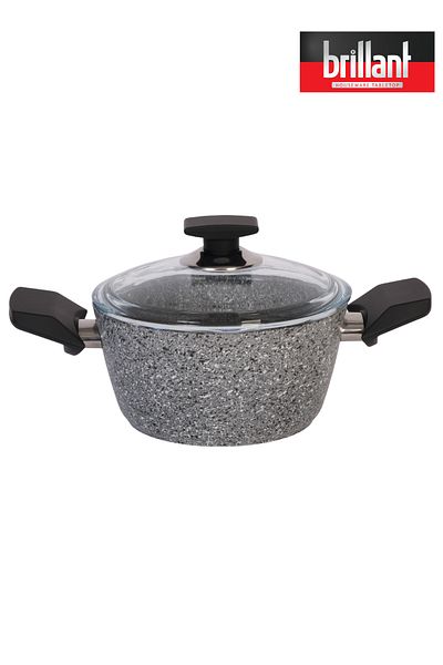 Brillant Luxury Granite Deep Pot 20 cm Fireproof Non-Stick Pot