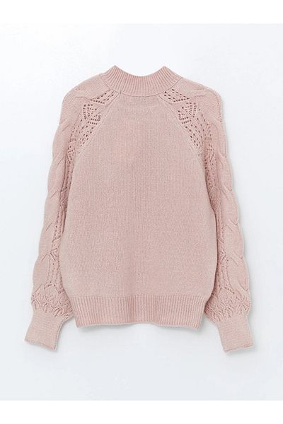 LC Waikiki Pulover de damă cu jumătate de gât cu model - W4fr54z8