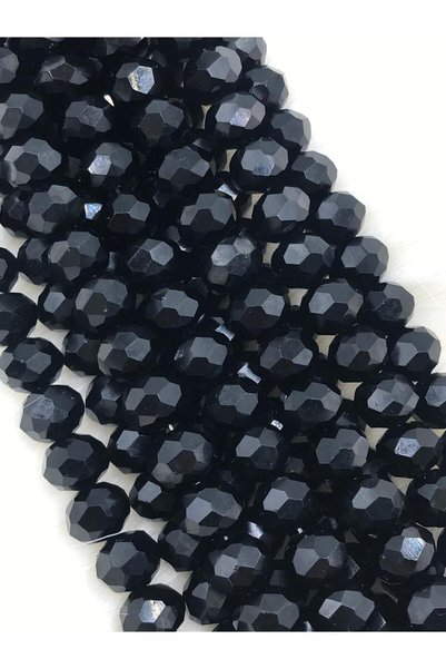 Generic Brand Cristal negru 8 mm, 20 șiraguri (pentru accesorii și confecționarea genților)
