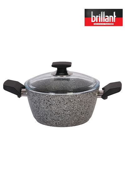 Brillant Luxury Granite Deep Pot 22 cm Fireproof Non-Stick Pot