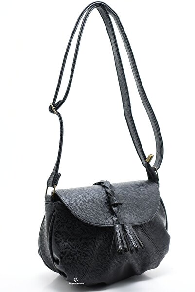 Jasmin Geantă neagră de damă cu curea de umăr - Dimensiune mică