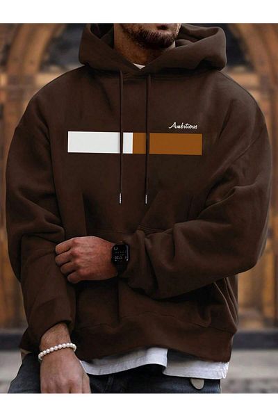 DAXİS Sportwear Company Суичър с качулка и щампа с голям размер UNISEX