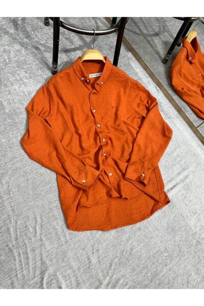 Mito Giyim Erkek Rahat Kalıp %100 Pamuk Keten Gömlek