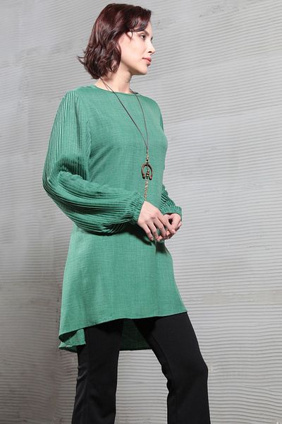 GİYSA Belted Pleated Sleeves - Women's Tunic