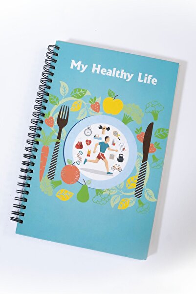 Basım Atölyesi My Healthy Life Planner - Sağlıklı Yaşam Öğün Planlayıcı Turkuaz