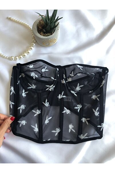 Genel Markalar Playboy Straplez Korse Tül Büstiyer