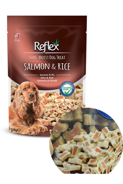 KÖPEK ÖDÜLÜ REFLEX SEMİ-MOİST SOMONLU&PİRİNÇLİ ÖDÜL MAMASI