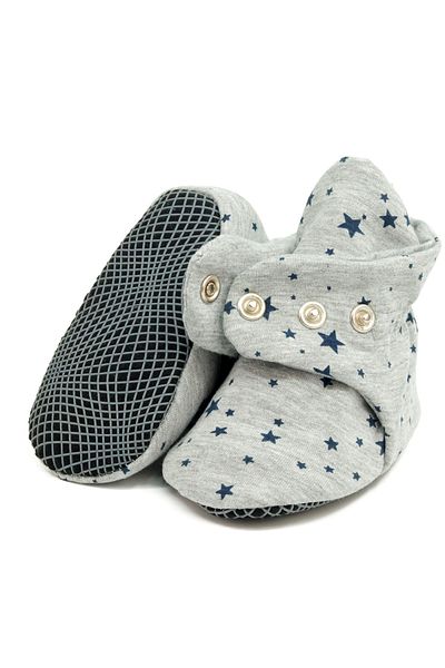 Ella Bonna Organic Cotton Baby Booties, Anti-Slip Sole, Cotton Newborn Slippers Home Nursery Shoes