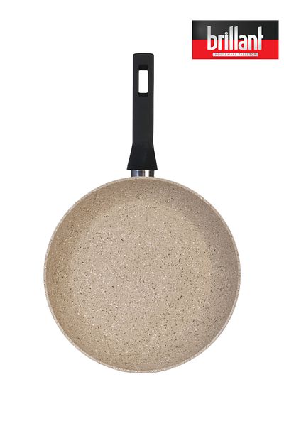 Brillant 22 cm Cream Colored Luxury Granite Pan - Fireproof and Non-Stick