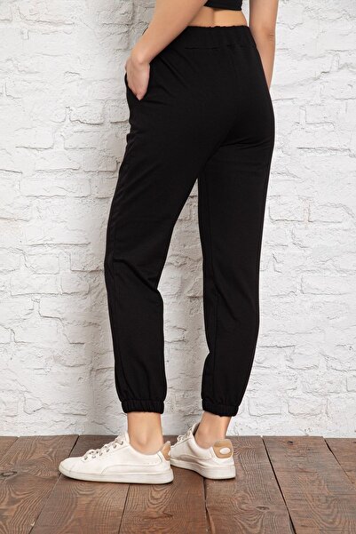 MyBen Γυναικείο φούτερ με μαύρη τσέπη με λεπτομέρεια ελαστικό πόδι Slm048