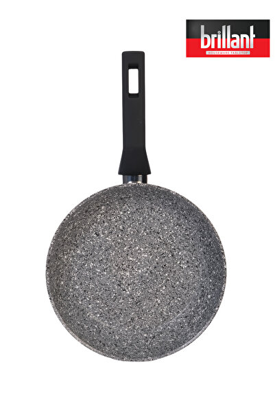 Brillant مقلاة جرانيت فاخرة باللون الرمادي مقاس 22 سم - مقاومة للحريق وغير لاصقة