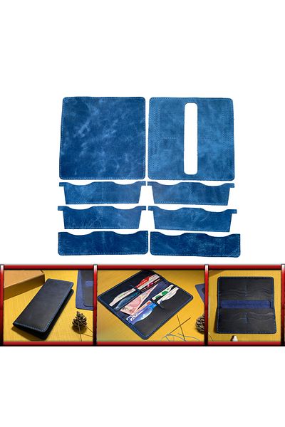AiryFooT Crazy Leather Hobby - Piesă de tăiat gata pentru bricolaj, realizarea de portofele cu husă pentru telefon