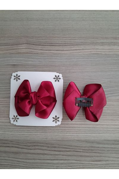Accessories Satin Bow Baby Buckle - Hairless Snap Clip, Single Buckle for Newborn and Baby Girl
