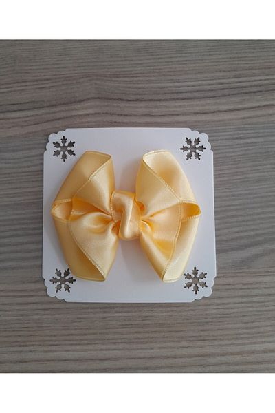 Accessories مشبك من الساتان للأطفال - مشبك بدون شعر، مشبك واحد لحديثي الولادة والرضع