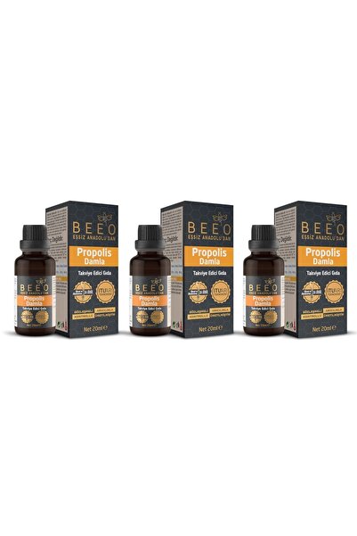 BEE'O 3 Adet 20 Ml Propolis Damla