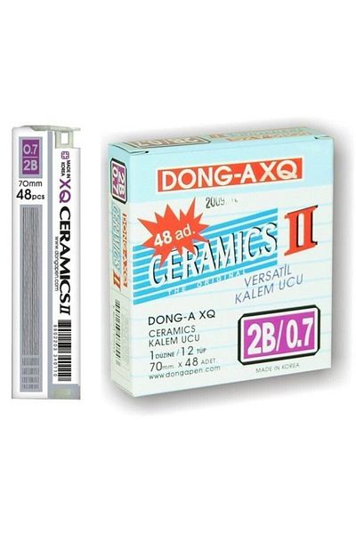 Dong-A Donga Ceramics 0.7 2b قلم رصاص 70 مم 48 قطعة أنبوب 12 قطعة صندوق