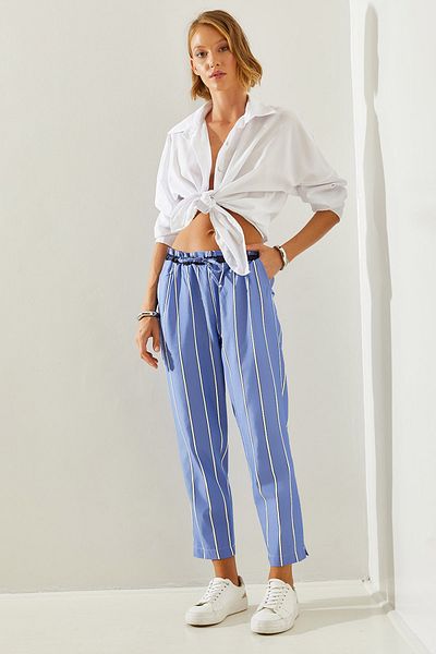 Bianco Lucci Karottenhose60251354 - Gestreift und mit Gummibund