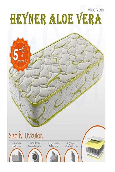Heyner Aloe Vera  Kumaş Ortopedik Yaylı Yatak Lüx Soft Ortopedik Yaylı Yatak  90x190 Cm Yaylı Yatak