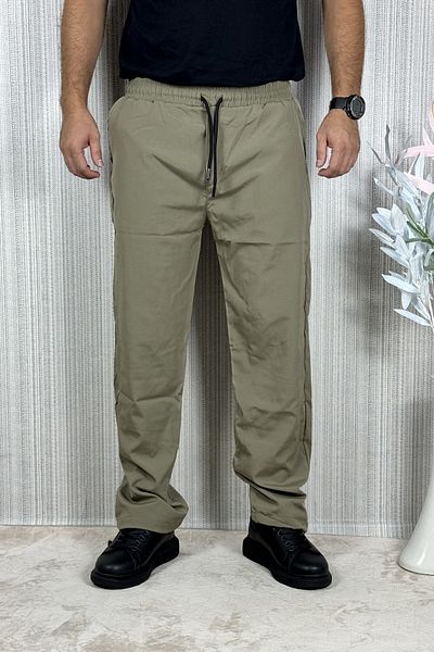 CW Casualwear Men's Khaki Jogger Pants - Adjustable Leg, Baggy Cut