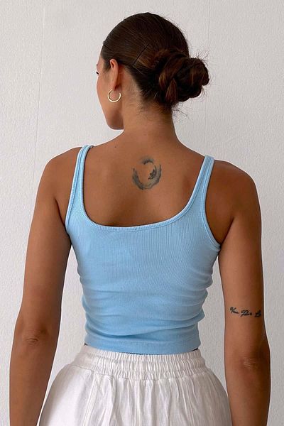 Mine Tan Butik Μπλε καμιζόλα Basic εσώρουχο