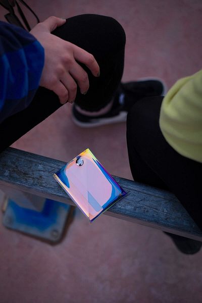 Badger Collection Folding Wallet Hologram - Card Holder Men Women Unisex Minimal Gift Design Transparent Color